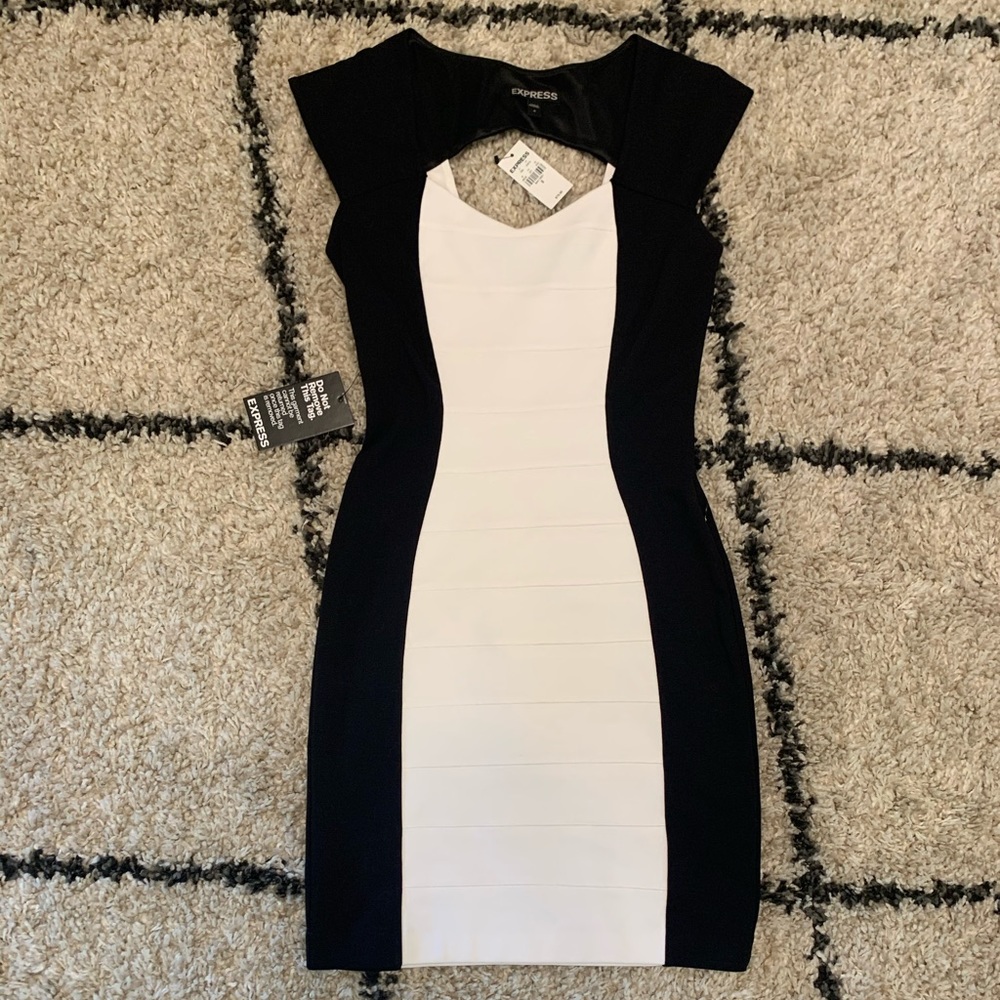 Express Black and White Dress